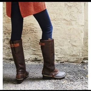 Sorel Slimpack Leather Waterproof Riding Boots 8.5